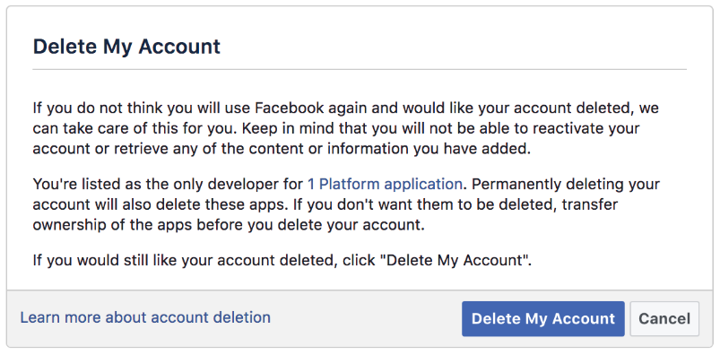 How to permanently delete your Facebook and Instagram accounts
